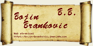 Bojin Branković vizit kartica